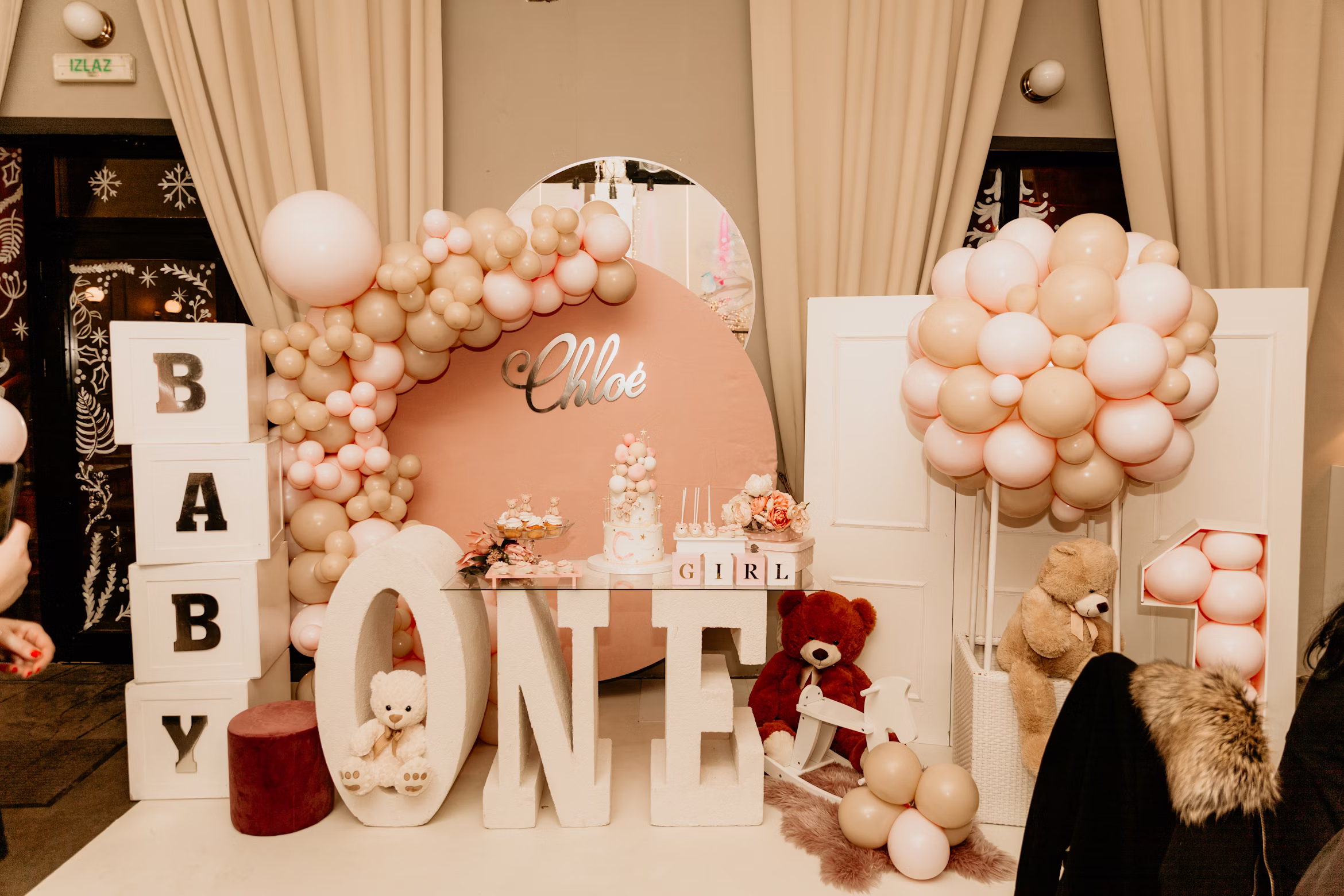 Fun vibrant birthday party decoration setup